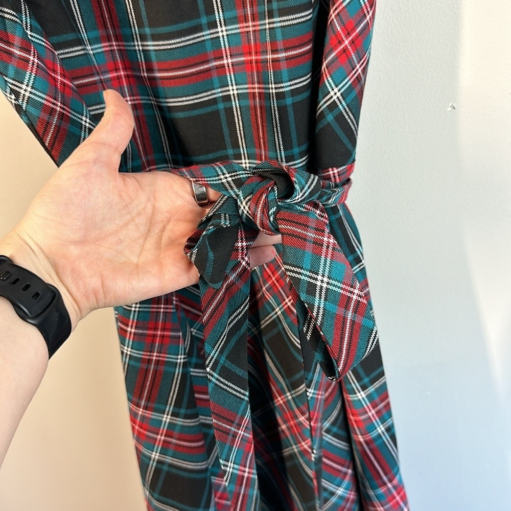 NWT Draper James Georgia Tartan Plaid Love Circle Waist Tree Dress Size 14 - Picture 8 of 16